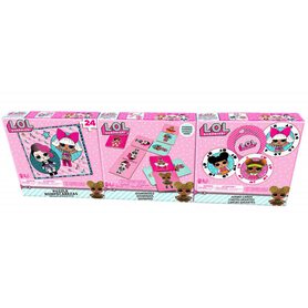 L.O.L 3 GRY PUZZLE KARTY DOMINO 6046354