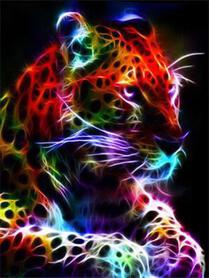 Diamentowa Mozaika Kolorowy Jaguar