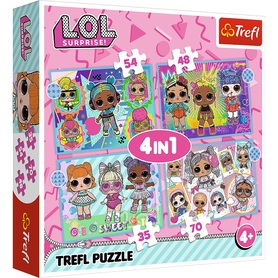 TREFL Puzzle 4w1 Poznaj laleczki