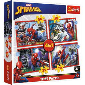 TREFL Puzzle 4 w 1 W sieci Spidermana