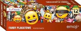 Farby Plakatowe 12 Kolorów 20ml Emoji 