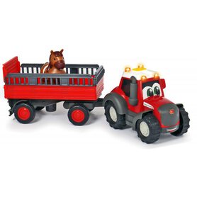 DICKIE Traktor Massey Ferguson z przyczepą 