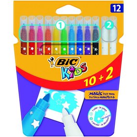 Bic Kids Flamastry 10 kolorów i wymazywacze 2 sztuki