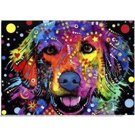Diamentowa Mozaika Kolorowy pies