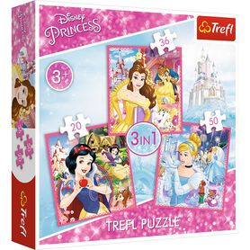TREFL Puzzle 3w1 Księżniczki