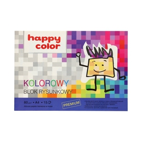 Blok rysunkowy A4 15K KOLOR Happy Color