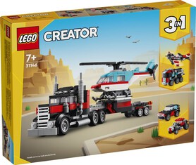 31146 LEGO CREATOR Ciężarówka z platformą i helikopterem