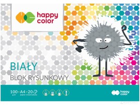 Blok rysunkowy A4 20K BIAŁY Happy Color