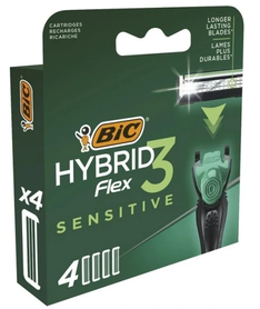 BiC Hybrid Flex 3 Sensitive 3-ostrzowe wkłady do maszynki do golenia 4 sztuki