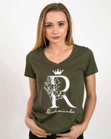 T-shirt damski Radomianka khaki