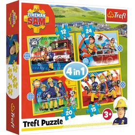 TREFL Puzzle 4 w 1 Pomocny Strażak Sam