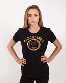 T-shirt damski Radomianka basic czarny